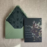 "Versailles Nocturne Dark green envelope liner for A7 euro flap envelope | pack of 10" - Envelope Liners in green by Ivory Invitations
