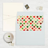 "A7 Envelope Liners Square Flap // Retro Christmas 3 (Set of 25)" - Envelope Liners in multicolorassorted-colors by Clover and Lamb