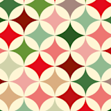 "A7 Envelope Liners Square Flap // Retro Christmas 3 (Set of 25)" - Envelope Liners in multicolorassorted-colors by Clover and Lamb