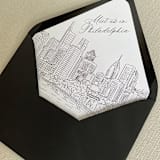 "Philadelphia Skyline Envelope Liner | Set of 10" - Envelope Liners in white by Kimee Meyer
