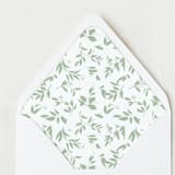 "Floral Sage Liner | Set of 25 Euro Envelope Liners" - Envelope Liners in green by Nikki Turner