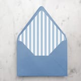 "A7 Envelope Liners Dusty Blue Thin Stripes (set of 10)" - Envelope Liners in blue by Design by Laney