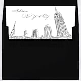 "Empire State Building and Chrysler Building in NYC Envelope Liner with custom text/saying | Set of 10 | For 5x7 Minted Square Flap Envelope" - Envelope Liners in white by Kimee Meyer