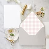 "A7 Envelope Liners Pink Gingham (set of 10)" - Envelope Liners in pink by Design by Laney