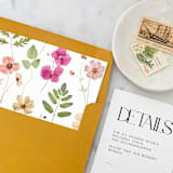 "A7 Envelope Liners Pressed Flowers Square Flap (set of 10)" - Envelope Liners in multicolor by Design by Laney