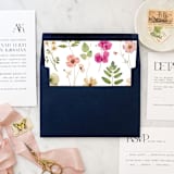 "A7 Envelope Liners Pressed Flowers Square Flap (set of 10)" - Envelope Liners in multicolor by Design by Laney