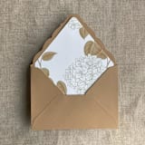 "Antique hydrangea gold liner for A7 euro flap envelope | pack of 10" - Envelope Liners in gold by Ivory Invitations