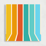 "Retro Colorful Stripes Liner | Set of 25 Square Envelope Liners" - Envelope Liners in multicolor by Nikki Turner