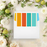 "Retro Colorful Stripes Liner | Set of 25 Square Envelope Liners" - Envelope Liners in multicolor by Nikki Turner