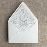"Oyster English botanical garden floral printed liner for A7 euro flap envelope | pack of 10" - Envelope Liners in gray by Ivory Invitations