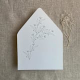 "Jessica minimalist sage envelope liner for A7 euro flap envelope | pack of 10" - Envelope Liners in green by Ivory Invitations