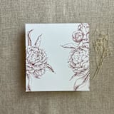 "Burgundy grand peony floral envelope liner for A7 square flap envelope | pack of 10" - Envelope Liners in purple by Ivory Invitations