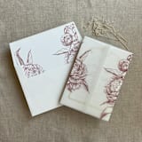 "Burgundy grand peony floral envelope liner for A7 square flap envelope | pack of 10" - Envelope Liners in purple by Ivory Invitations