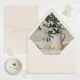"A7 Fine Art Envelope Liners // Flowers + Lemons (Set of 25)" - Envelope Liners in yellow by Clover and Lamb
