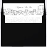"San Jose Skyline Envelope Liner with custom text/saying | Set of 10 | For 5x7 Minted Square Flap Envelope" - Envelope Liners in white by Kimee Meyer