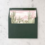 "A7 Envelope Liners Pink Desert Cactus Square Flap (set of 10)" - Envelope Liners in pink by Design by Laney