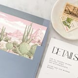 "A7 Envelope Liners Pink Desert Cactus Square Flap (set of 10)" - Envelope Liners in pink by Design by Laney