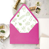 "A7 Envelope Liners Illustrated Wedding Foods (set of 10)" - Envelope Liners in green by Design by Laney