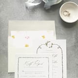 "Wildflower Watercolor Square Envelope Liner | Set of 10 | For 5x7” invitations " - Envelope Liners in multicolor by Cotton and Bow