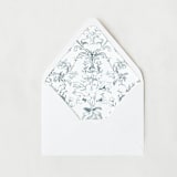 "Blue Toile de Jouy Envelope Liner | Set of 25 Euro Envelope Liners" - Envelope Liners in blue by Nikki Turner