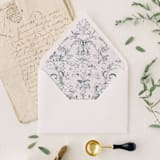 "Blue Toile de Jouy Envelope Liner | Set of 25 Euro Envelope Liners" - Envelope Liners in blue by Nikki Turner