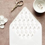 "Neutral Floral Toile Envelope Liner | Set of 10 | For 5x7” invitations" - Envelope Liners in natural by Cotton and Bow