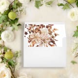 "Autumn Floral Liner | Set of 25 Envelope Liners" - Envelope Liners in brown by Nikki Turner