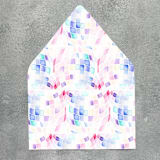 "Mini Disco Ball Watercolor Euroflap Envelope Liner | Set of 10 | For 5x7” invitations " - Envelope Liners in multicolor by Cotton and Bow