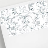 "Blue Toile de Jouy Envelope Liner | Set of 25 Envelope Liners" - Envelope Liners in blue by Nikki Turner