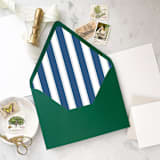 "A7 Envelope Liners Navy Blue Nautical Stripes (set of 10)" - Envelope Liners in blue by Design by Laney