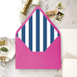 "A7 Envelope Liners Navy Blue Nautical Stripes (set of 10)" - Envelope Liners in blue by Design by Laney