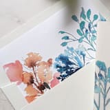 "Garden Watercolor Square Flap Envelope Liner | Set of 10" - Envelope Liners in white by Campofiore Paper Studio