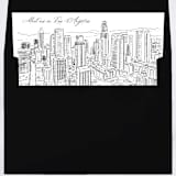 "Downtown Los Angeles Skyline Envelope Liner with custom text/saying | Set of 10 | For 5x7 Minted Square Flap Envelope" - Envelope Liners in white by Kimee Meyer