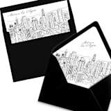 "Downtown Los Angeles Skyline Envelope Liner with custom text/saying | Set of 10 | For 5x7 Minted Square Flap Envelope" - Envelope Liners in white by Kimee Meyer