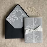 "White calla lily vellum wrap for 5x7 card + liner for A7 euro envelope" - Envelope Liners in white by Ivory Invitations