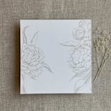 "Cashmere grand peony floral envelope liner for A7 square flap envelope | pack of 10" - Envelope Liners in beige by Ivory Invitations