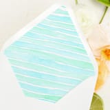 "Ombre Waves of Blue Liner | Set of 25 Euro Envelope Liners" - Envelope Liners in blue by Nikki Turner