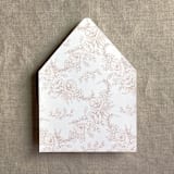 "Blush poppy floral toile liner for A7 euro flap envelope | pack of 10" - Envelope Liners in pink by Ivory Invitations