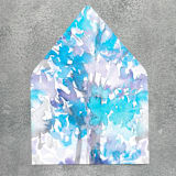 "Blue and Purple Watercolor Euroflap Envelope Liner | Set of 10 | For 5x7” invitations " - Envelope Liners in blue by Cotton and Bow