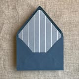 "Calm weighted stripes printed envelope liner for A7 euro flap envelope | pack of 10" - Envelope Liners in white by Ivory Invitations