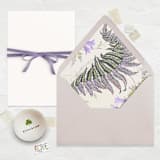 "A7 Fine Art Envelope Liners // Feather Ferns (Set of 25)" - Envelope Liners in purple by Clover and Lamb