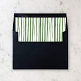 "A7 Envelope Liners Holiday Green Stripes (set of 10) Square" - Envelope Liners in green by Design by Laney