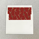 "Red Christmas Lights Square Envelope Liner | Set of 10" - Envelope Liners in red by Cotton and Bow