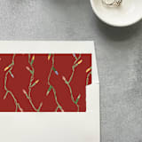 "Red Christmas Lights Square Envelope Liner | Set of 10" - Envelope Liners in red by Cotton and Bow