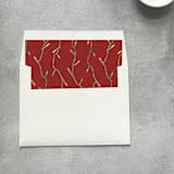 "Red Christmas Lights Square Envelope Liner | Set of 10" - Envelope Liners in red by Cotton and Bow