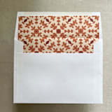 "A7 Envelope Liners Isabella in Orange Marmalade for Straight Flap Envelopes | Pack of 10" - Envelope Liners in orange by Renée Stramel