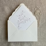 "Jessica minimalist mauve envelope liner for A7 euro flap envelope | pack of 10" - Envelope Liners in pink by Ivory Invitations