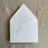 "Jessica minimalist mauve envelope liner for A7 euro flap envelope | pack of 10" - Envelope Liners in pink by Ivory Invitations