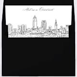 "Cleveland, Ohio Skyline Envelope Liner with custom text/saying | Set of 10 | For 5x7 Minted Square Flap Envelope" - Envelope Liners in white by Kimee Meyer