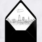 "Cleveland, Ohio Skyline Envelope Liner with custom text/saying | Set of 10 | For 5x7 Minted Square Flap Envelope" - Envelope Liners in white by Kimee Meyer